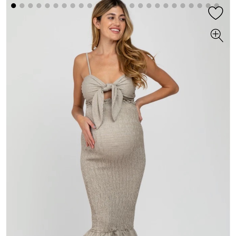 Pinkblush Beige Maternity Dress